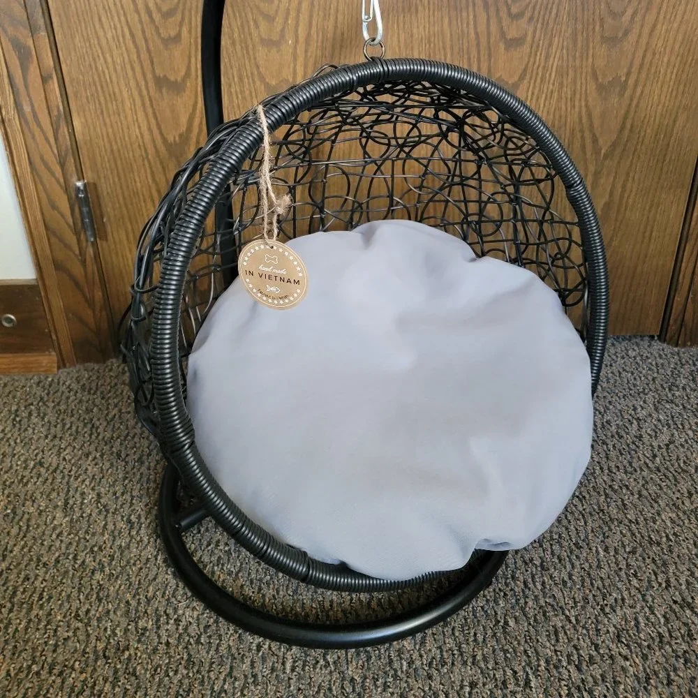 🎉🌟 HOST PICK 🎉🌟 EVERYTHING PETS Cozy Designer Swing Pet Hammock 4 Fur Babies